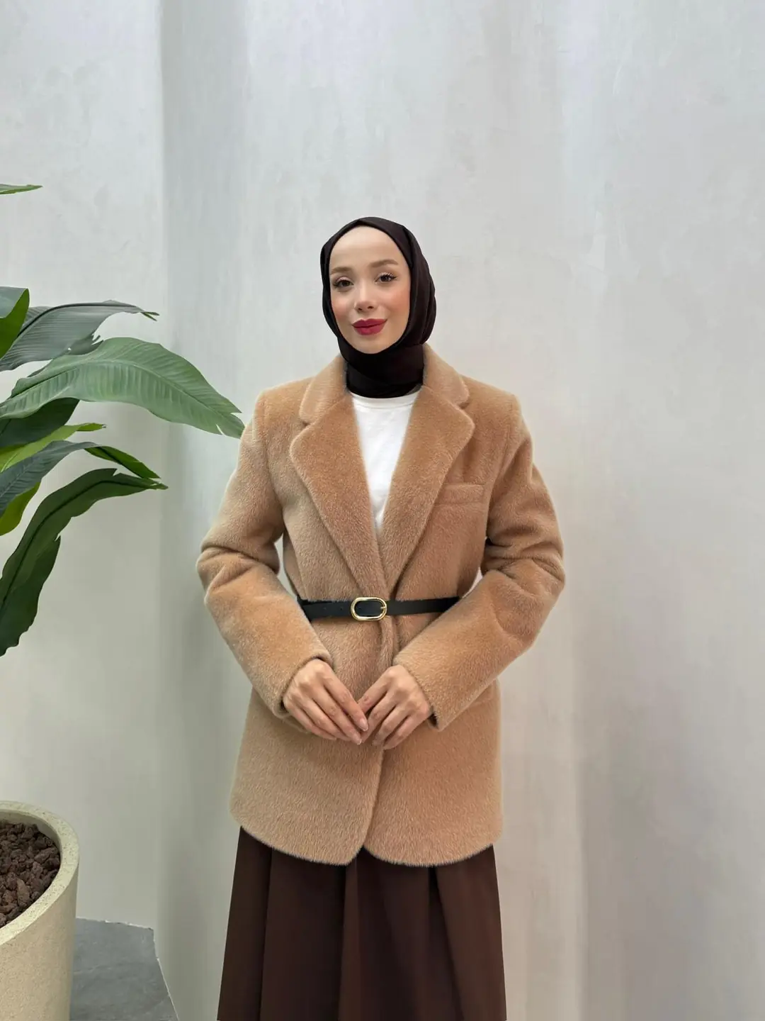 Alpaka Kemerli Ceket 3